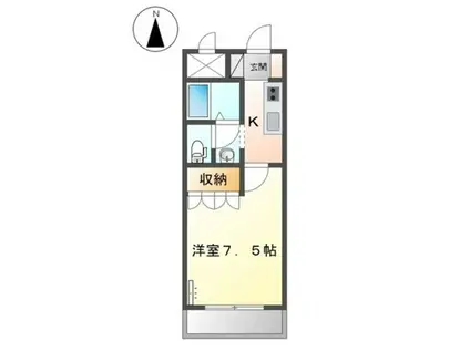 A-PG(1K/2階)の間取り写真