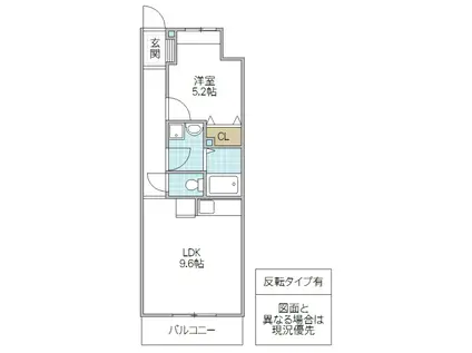 エキスポコンフォートII(1LDK/5階)の間取り写真
