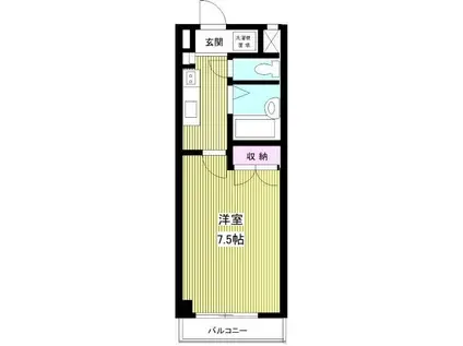 プリマヴェール町田(1K/4階)の間取り写真