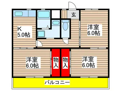 ビレッジハウス千種4号棟(3K/1階)の間取り写真