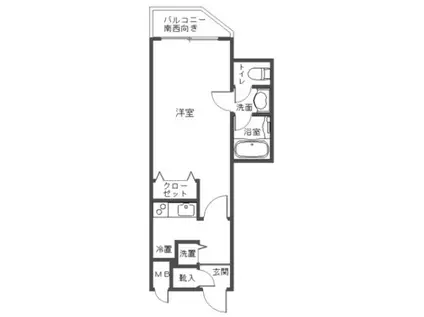 パレステュディオ六本木(1K/1階)の間取り写真