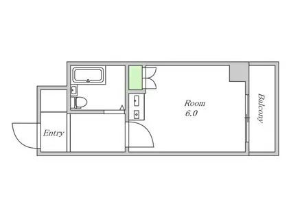 スピインス(1K/5階)の間取り写真