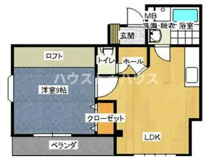 セントゥレ十条II(1LDK/4階)の間取り写真