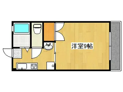 デビュース隼人(1K/2階)の間取り写真