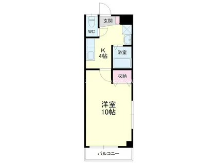 フォレスト有玉台(1K/3階)の間取り写真