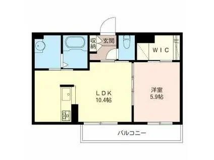 ブルックスターII(1LDK/1階)の間取り写真