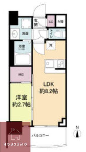 セレニテ天六ミラク(1LDK/10階)の間取り写真