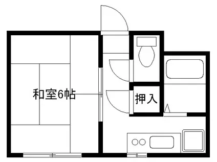 タウニィ杉(1K/2階)の間取り写真