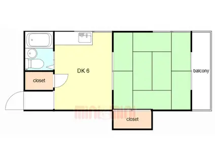 シーライフ岡田(1DK/1階)の間取り写真