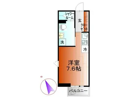 DAYBYDAY FUNABASHI(ワンルーム/3階)の間取り写真