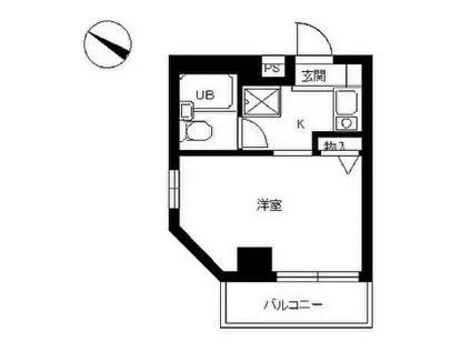 スカイコート新宿第10(ワンルーム/5階)の間取り写真