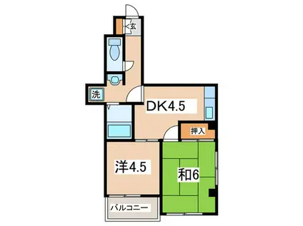 星野マンション(2DK/2階)の間取り写真