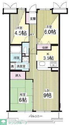 アーバン・ヒルズ21(3LDK/6階)の間取り写真
