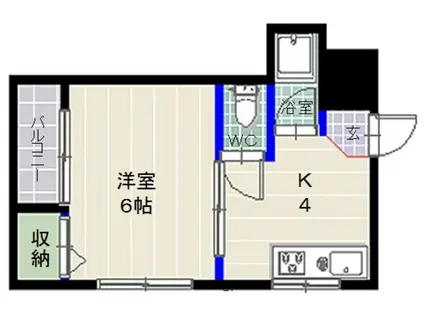 リベラル・コーポA(1K/2階)の間取り写真