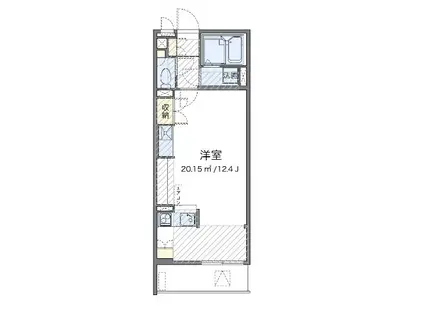 プロムナード(ワンルーム/1階)の間取り写真