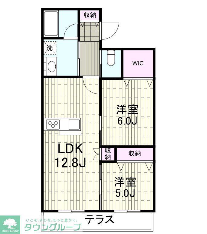ラ カーザ ドルチェ(2LDK/1階)の間取り写真