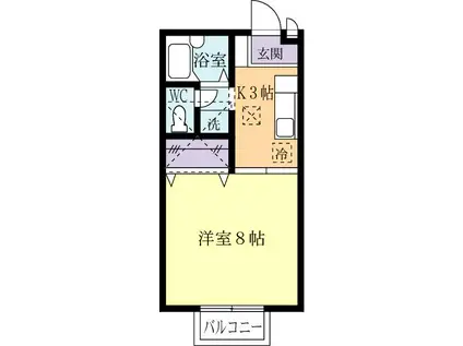 スバルコーポE(1K/1階)の間取り写真