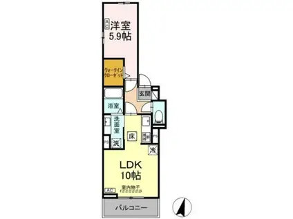 さくらハウス岡崎駅前(1LDK/1階)の間取り写真