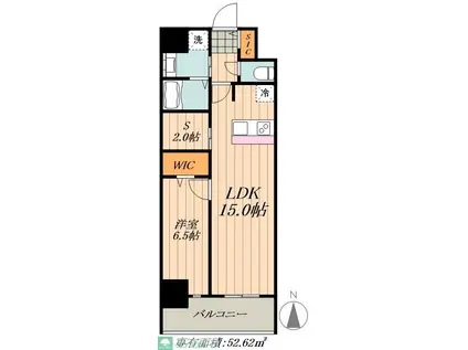 ロイジェント日吉(1SLDK/4階)の間取り写真