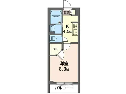 ルーチェ(1K/3階)の間取り写真