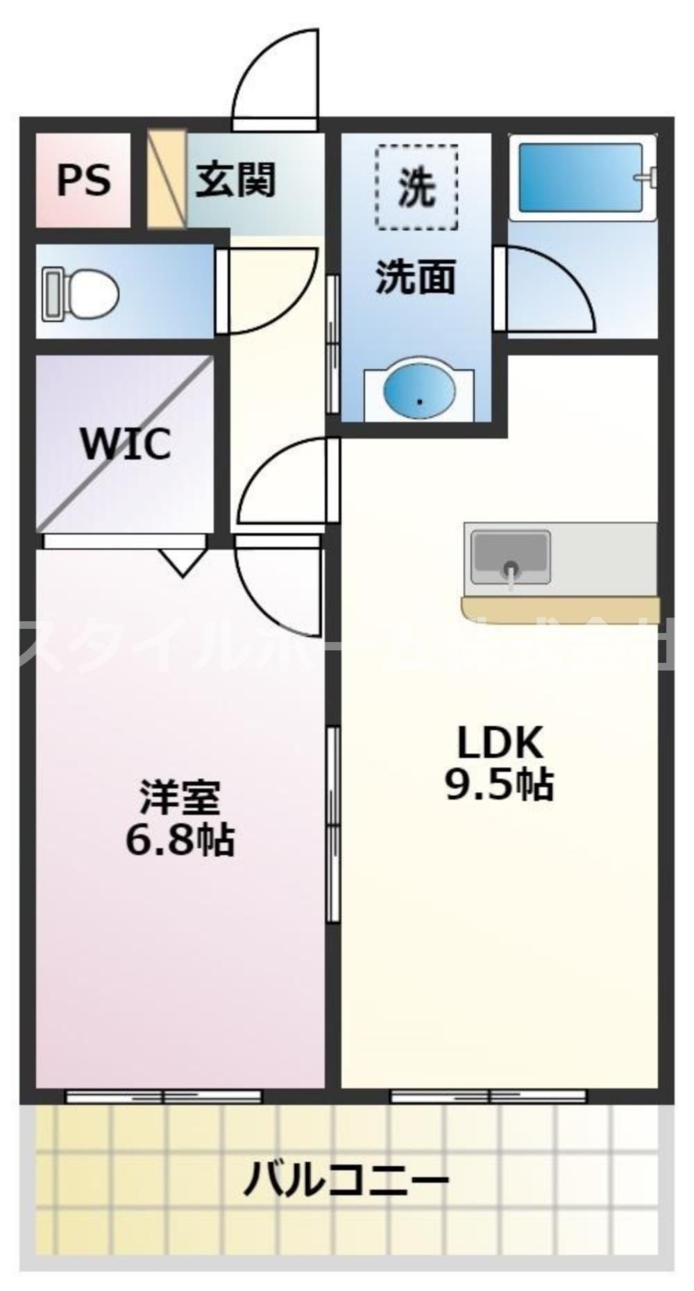 サングレイス(1LDK/1階)の間取り写真
