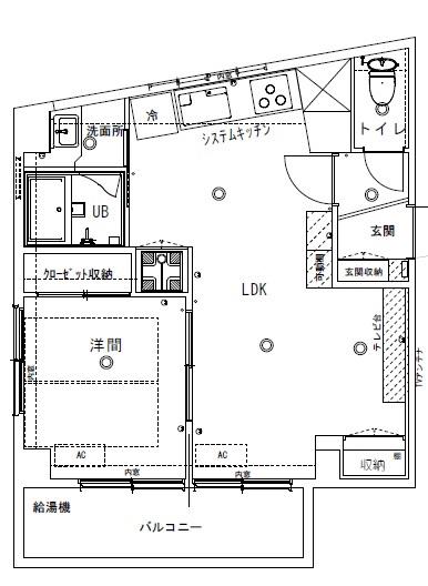 大森三井マンション(1LDK/5階)の間取り写真