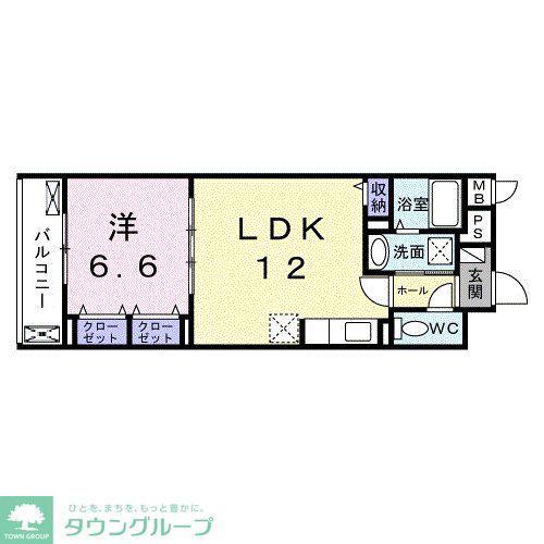 グルックパティオ高円寺(1LDK/2階)の間取り写真