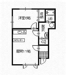 リバーサイド8条西(1LDK/1階)の間取り写真