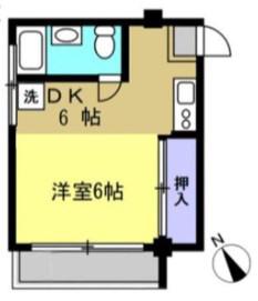 宮澤コーポラス(1DK/3階)の間取り写真