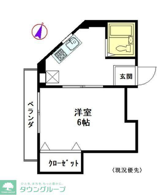 コーポサカモト(1K/3階)の間取り写真