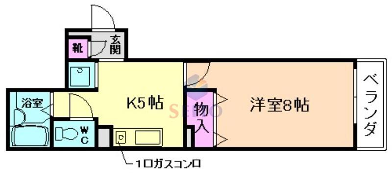 プライム本町(1K/1階)の間取り写真