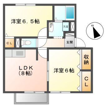 コスモスハウス AH(2LDK/2階)の間取り写真