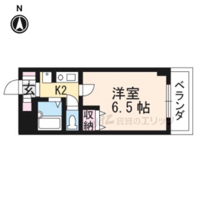 プロニティ21(1K/1階)の間取り写真