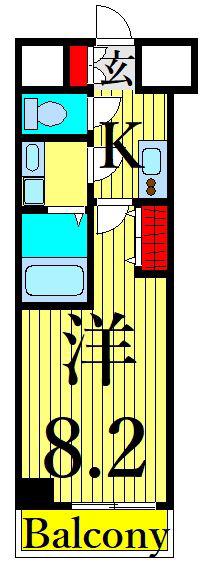 GRANPASEO田端D(1K/4階)の間取り写真