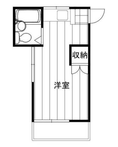 日ビルハウス(ワンルーム/2階)の間取り写真