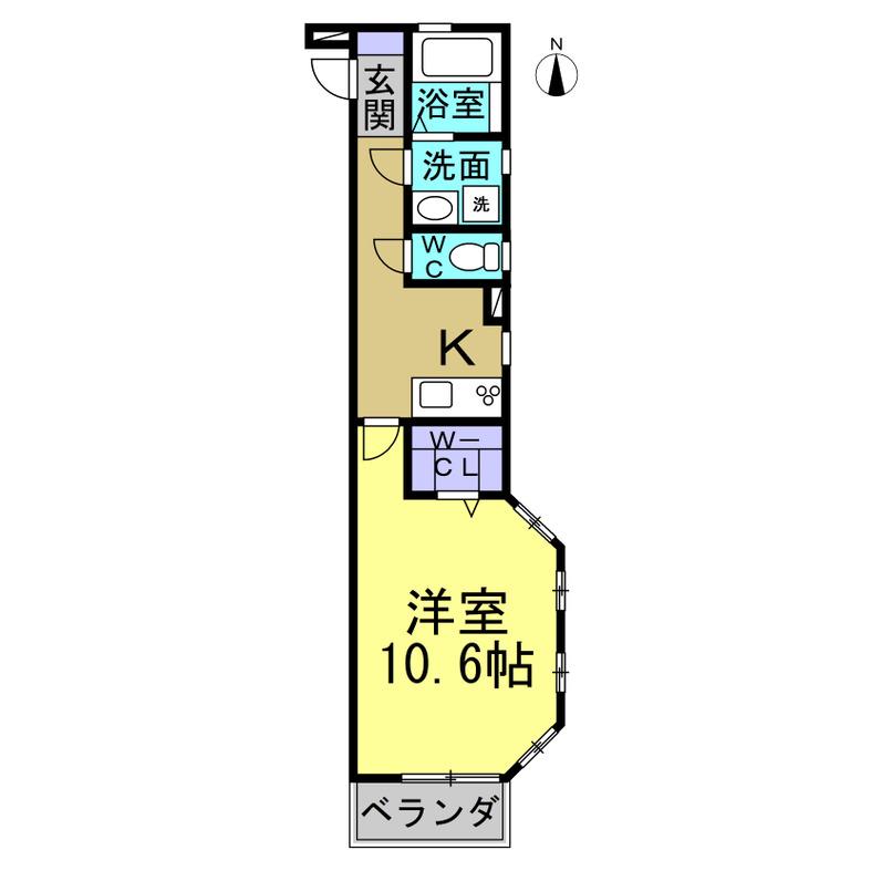 ANSER(1K/2階)の間取り写真