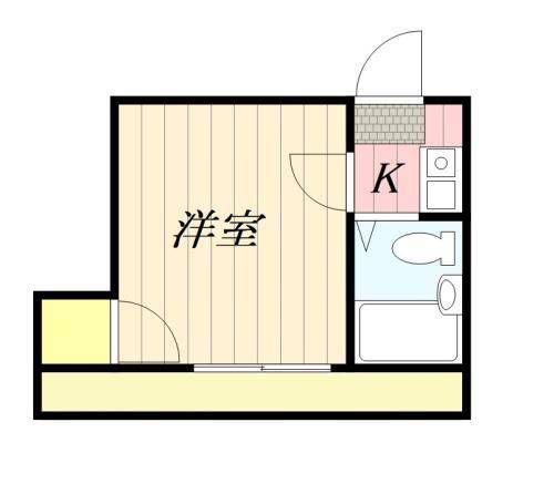 パレス与野本町(1K/2階)の間取り写真