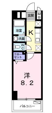 M&K.ホープマンション(1K/7階)の間取り写真