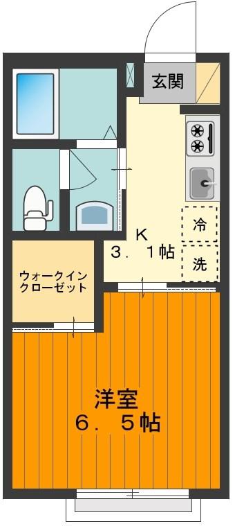 コンフォートヨコタ(1K/2階)の間取り写真