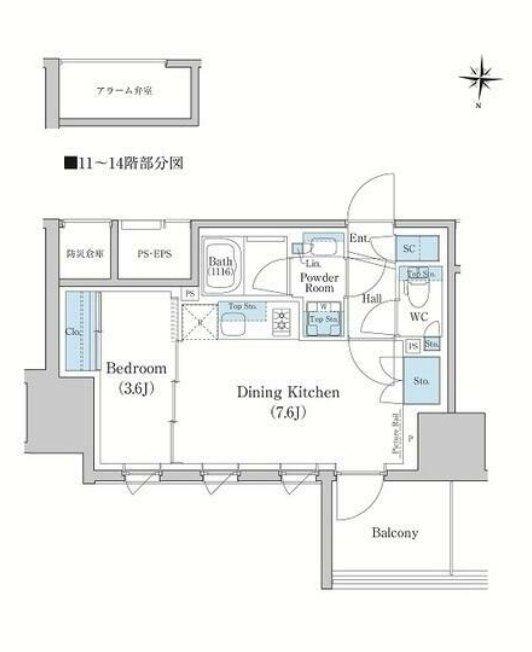 スタイリオ蒲田ウエスト(1DK/10階)の間取り写真