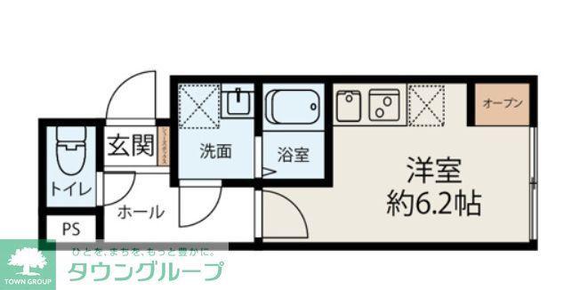 クォーク川崎(1K/3階)の間取り写真