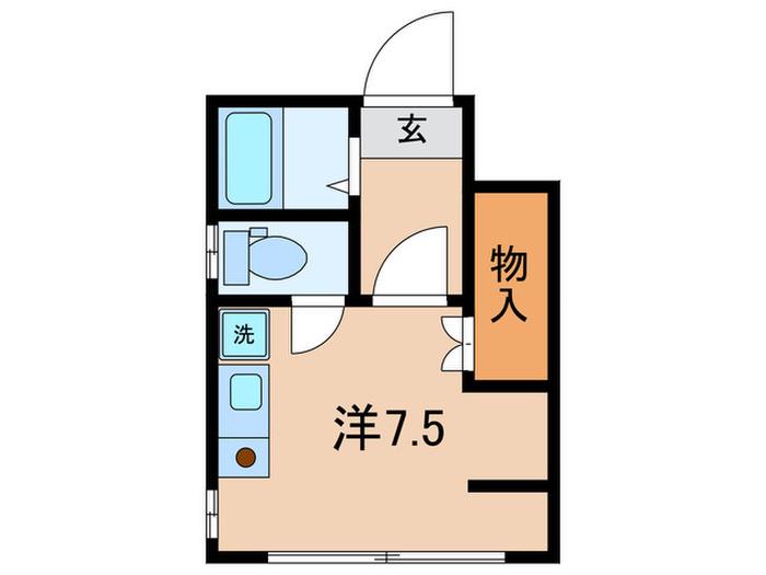 CAMELLIA西早稲田(ワンルーム/1階)の間取り写真