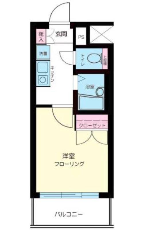 ヴェルト目黒西(1K/6階)の間取り写真
