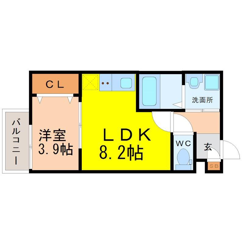 ARPEGGIO(1LDK/3階)の間取り写真