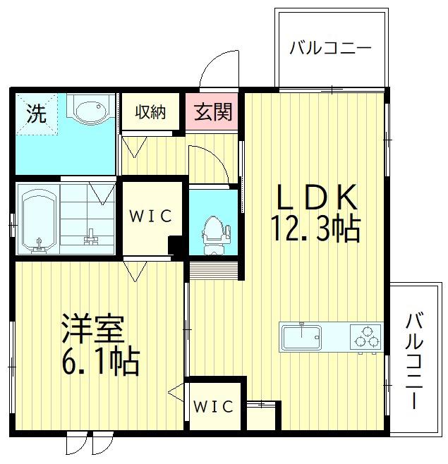 ARCH ANGEL(1LDK/2階)の間取り写真