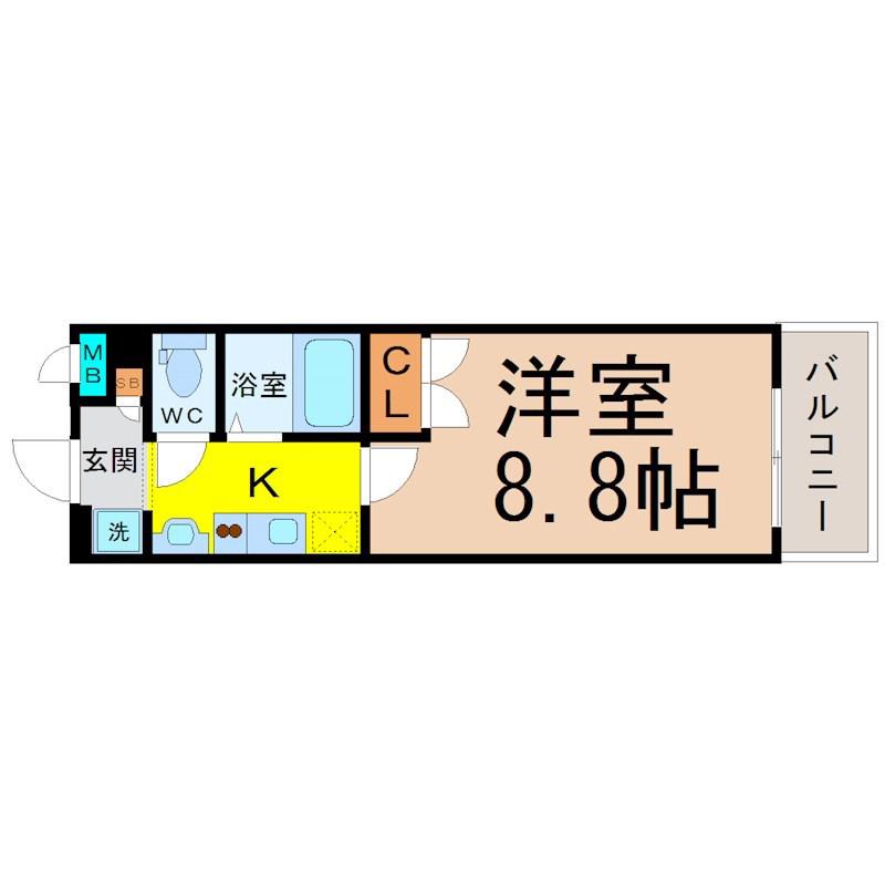 パルティール神宮前(1K/5階)の間取り写真