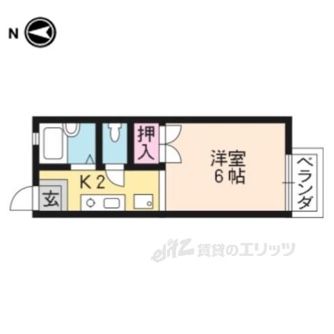 シティハイツ紫野(ワンルーム/1階)の間取り写真