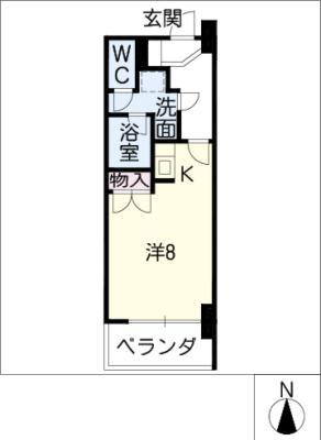 エッセ桜山(ワンルーム/3階)の間取り写真