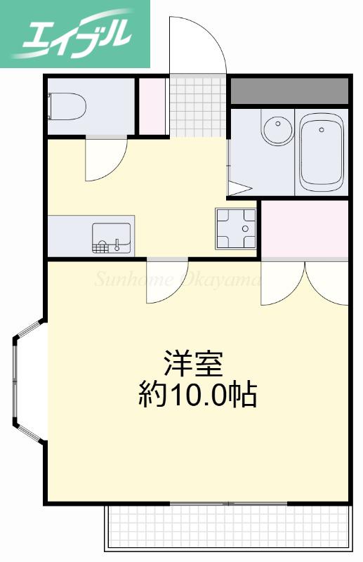 ラウファレ エイエスエイ(1K/3階)の間取り写真