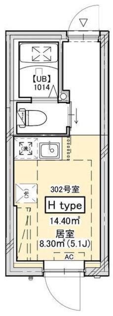 PROTO武蔵小山III(ワンルーム/3階)の間取り写真